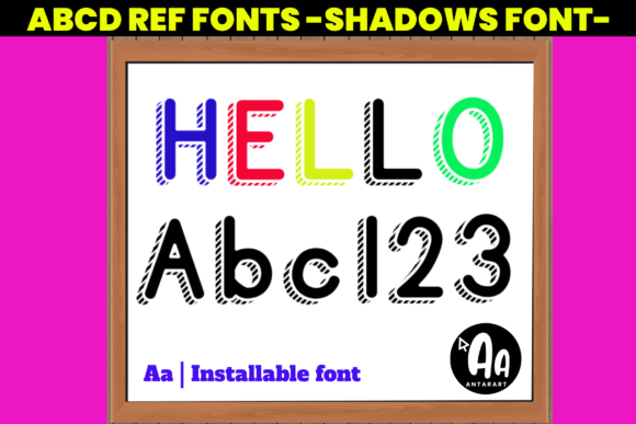 Acd Ref Shadows Sketched Font for Creative Projects