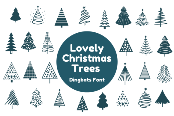 Bringing Holiday Cheer with Lovely Christmas Trees Font