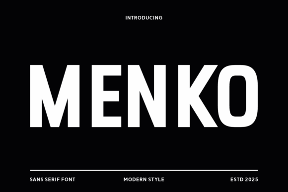 Menko: A Bold Sans Serif Font for Handmade Creations
