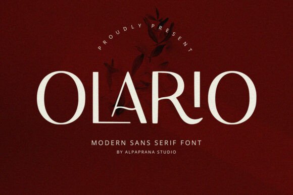 Olario: A Modern Sans Serif Font for Editorial Design