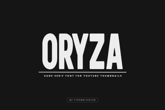 Oryza: A Bold Sans-Serif Font for Handmade Creativity