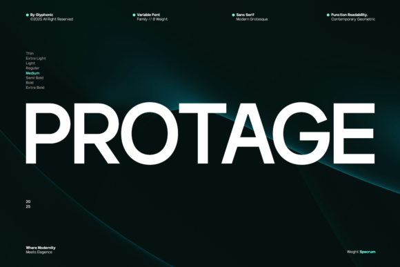 Protage: A Modern Sans Serif Font for Web Design